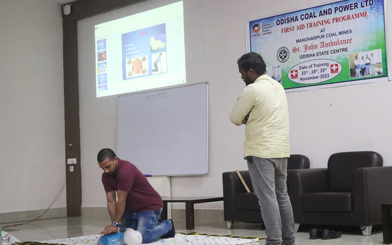 First Aid Training Programme. Which was held at OCPL, Samanwaya Bhawan from 23rd to 25th November 2023 #
