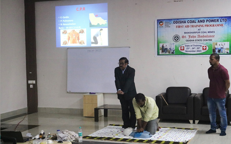 First Aid Training Programme. Which was held at OCPL, Samanwaya Bhawan from 23rd to 25th November 2023 #