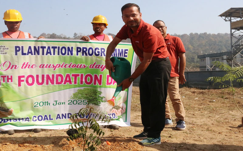 Tree Plantation Drive at Manoharpur Coal Mines to Celebrate the 10th Foundation Day of OCPL #