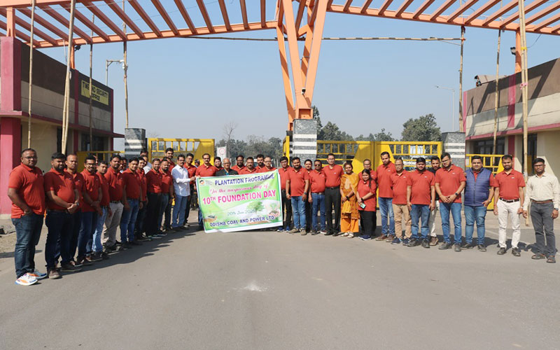Tree Plantation Drive at Manoharpur Coal Mines to Celebrate the 10th Foundation Day of OCPL #
