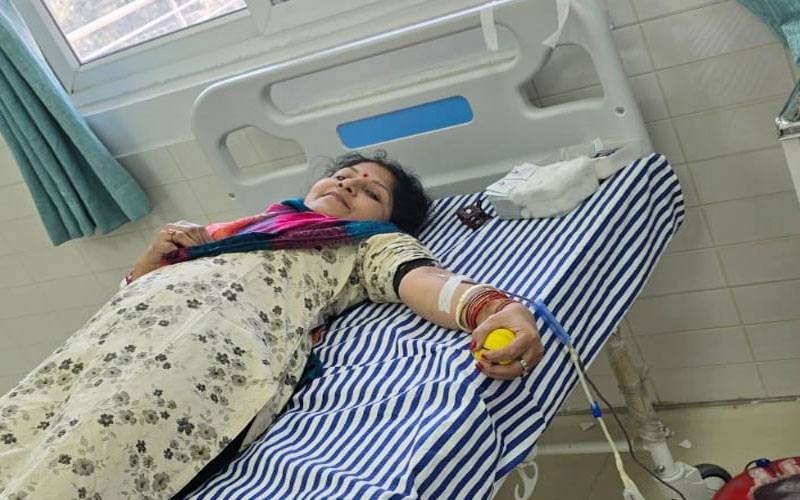 Celebrating OCPL's 10th Foundation Day with a Blood Donation Drive at Manoharpur Site office #