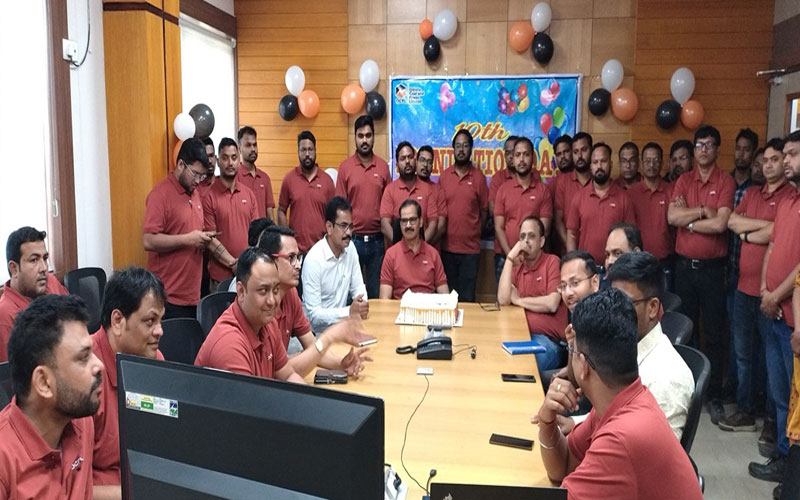 Commemorating OCPL's 10th Foundation Day with a Joyous Cake Cutting Ceremony at Manoharpur Site office #