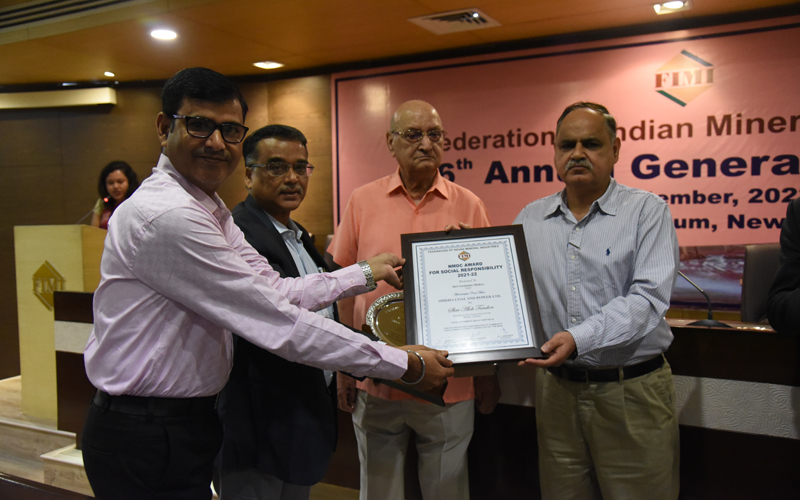 OCPL WON THE FIMI-NMDC AWARD 2021-22, FOR SOCIAL RESPONSIBILITY. FIMI NMDC AWARD