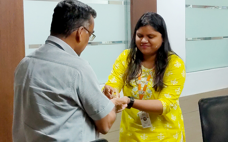 Birthday Celebration of Miss Shanta Shalini Ekka, Bhubaneswar 75th Independence day celebration at Corporate office, Bhubaneswar
