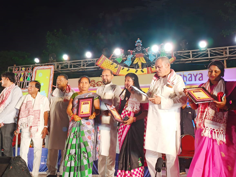 Our Maa Sarala SHG created a remarkable sale record in National Tribal Festival at Cuttack. Also received the first prize from the honourable minister of ST & SC dept. Mr. Jagannath Sirka and the Deputy Mayor of CMC, Miss Damayanti Majhi. Our Maa Sarala SHG created a remarkable sale record in National Tribal Festival at Cuttack. Also received the first prize from the honourable minister of ST & SC dept. Mr. Jagannath Sirka and the Deputy Mayor of CMC, Miss Damayanti Majhi.