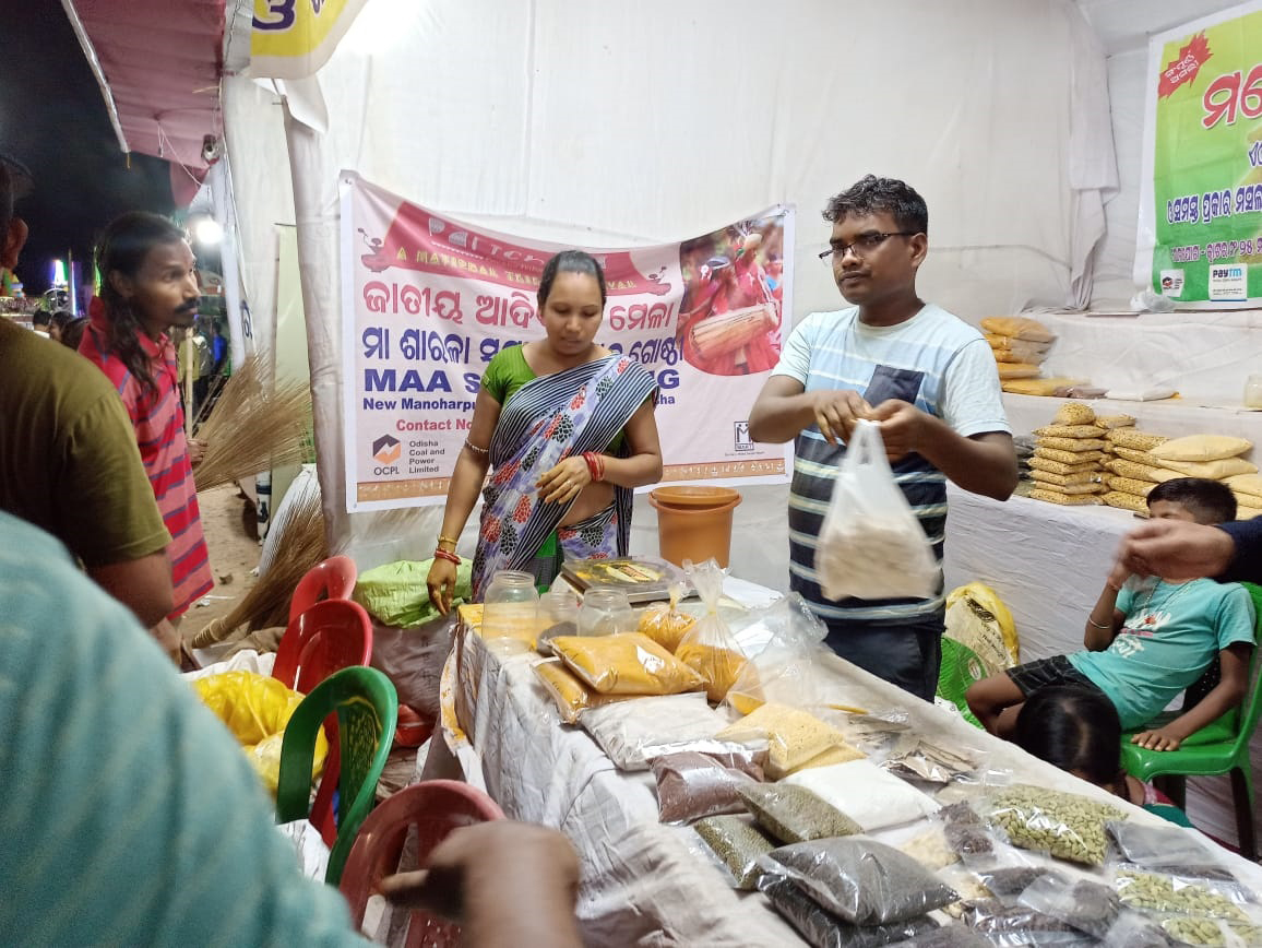 Our Maa Sarala SHG created a remarkable sale record in National Tribal Festival at Cuttack. Also received the first prize from the honourable minister of ST & SC dept. Mr. Jagannath Sirka and the Deputy Mayor of CMC, Miss Damayanti Majhi. Our Maa Sarala SHG created a remarkable sale record in National Tribal Festival at Cuttack. Also received the first prize from the honourable minister of ST & SC dept. Mr. Jagannath Sirka and the Deputy Mayor of CMC, Miss Damayanti Majhi.