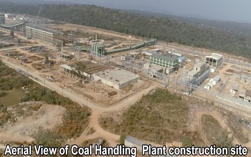 Aerial View of Coal Handling Plant construction site Aerial View of Coal Handling Plant construction site